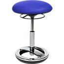Fitness-Hocker SITNESS BOB, ergonomisches Sitzen, Sitzhöhe 440 bis 570 mm, blau, Gestell verchromt