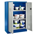 Schäfer Shop Select hazardous materials cabinet, steel, W 950 x D 500 x H 1585 mm, ventilation slots, 3 x 20 l trays