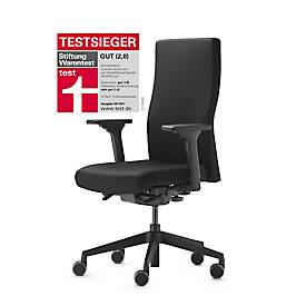 Dauphin office chair to-strike work comfort pro, with armrests, synchronous mechanism, contoured seat, black