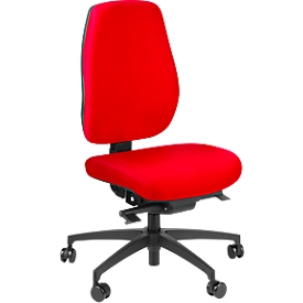 Dauphin Bürostuhl SHAPE SC ECONOMY, Synchronmechanik, ohne Armlehnen, Flachsitz mit Knierolle, Universalrollen, rot