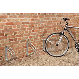 Fahrrad Wandparker, um 180° schwenkbar, für Reifen bis B 50 mm, B 85 x T 285 x H 328 mm, Stahl verzinkt, 1 Einstellplatz
