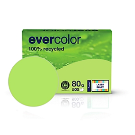 Farbiges Kopierpapier EVERCOLOR, DIN A4, 80 g/m², lindgrün, 1 Paket = 500 Blatt