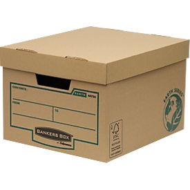 Fellowes Archivbox Bankers Box Earth, aus Karton, doppelt verstärkter Boden, 10 Stück
