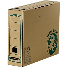 Fellowes Archivschachtel Bankers Box® Earth, DIN A4, Rückenbreite 80 mm, 20 St