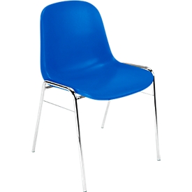 Formschalenstuhl Beta, stapelbar, desinfektionsmittelbeständig, Sitzhöhe 460 mm, blau