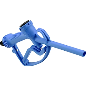 Handzapfpistole für CEMO CUBE AdBlue®-Tankanlagen/AdBlue®-Kurbelpumpen, Gehäuse aus PA6, blau/weiß