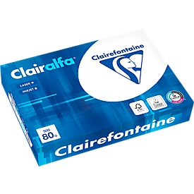 Kopierpapier Clairefontaine Clairalfa, DIN A4, 80 g/m², hochweiß, 5 x 500 Blatt
