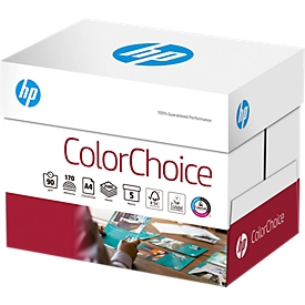 Kopierpapier Hewlett Packard ColorChoice, DIN A4, 90 g/m², hochweiß, 1 Karton = 5 x 500 Blatt