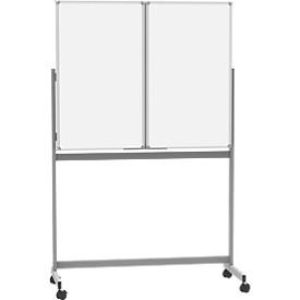Mobile Whiteboard-Klapptafel MAULstandard, weiß kunststoffbeschichtet, magnethaftend, 2 Flügel, B 1200 x H 1000 mm
