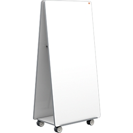 Nobo Move & Meet Mobile Whiteboard-System, doppelseitiges Whiteboard, 900 x 1800 mm, magnethaftend, fahrbar
