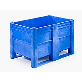Palettenbox, geschlossen, 500 l, blau