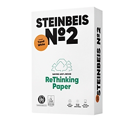 Recyclingpapier Steinbeis №2, DIN A4, 80 g/m², presseweiß, 5 x 500 Blatt