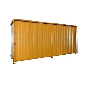 Regalcontainer BAUER CEN 59-2, Stahl, Schiebetor, B 6245 x T 1550 x H 2980 mm, orange