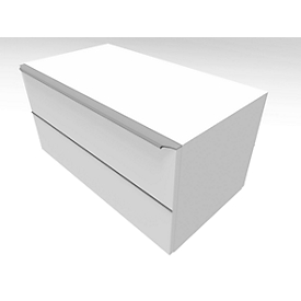 Schubladenschrank QUANDOS BOX, 1 Schub, B 800 x T 440 x H 374 mm, weiß