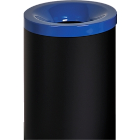 Sicherheitsabfallbehälter Grisu Color, 50L, schwarz/blau