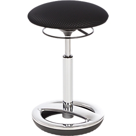 Stehhilfe Sitness HIGH BOB, ergonomisches Sitzen, Sitzhöhe 490 bis 700 mm, schwarz, Gestell verchromt