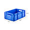 Euro Box Serie MF 6220, aus PP, Inhalt 41,6 L, Durchfassgriff, blau