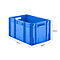 Euro Box Serie MF 6320, aus PP, Inhalt 62,3 L, Durchfassgriff, blau