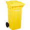 Mülltonne PRO 120 WAVE, 120 l, fahrbar, gelb 