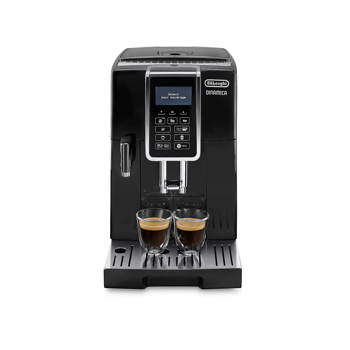 De'Longhi Kaffeevollautomat ECAM 356.57.B Dinamica, 1450 W, für Bohnen/Pulver, Milchaufschäumer