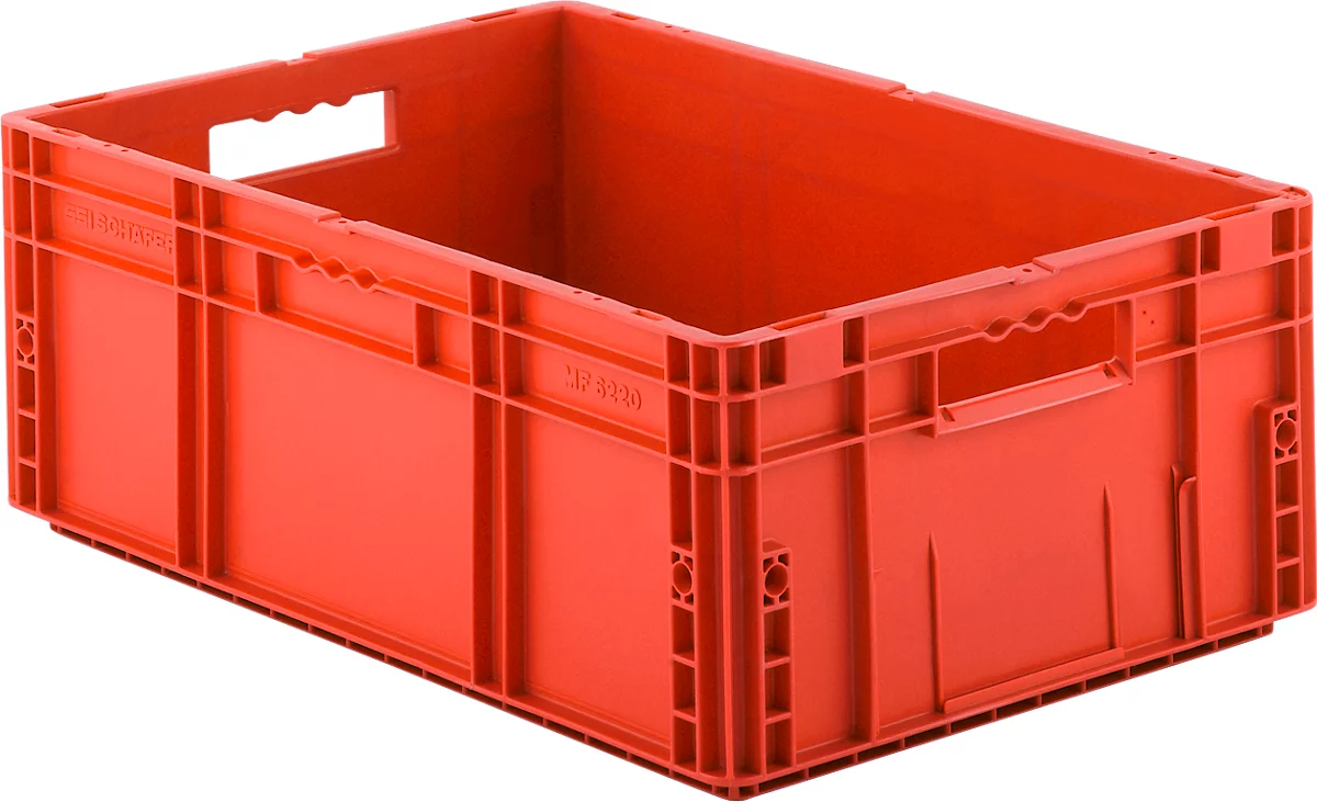 Euro Box Serie MF 6220, aus PP, Inhalt 41,6 L, Durchfassgriff, rot