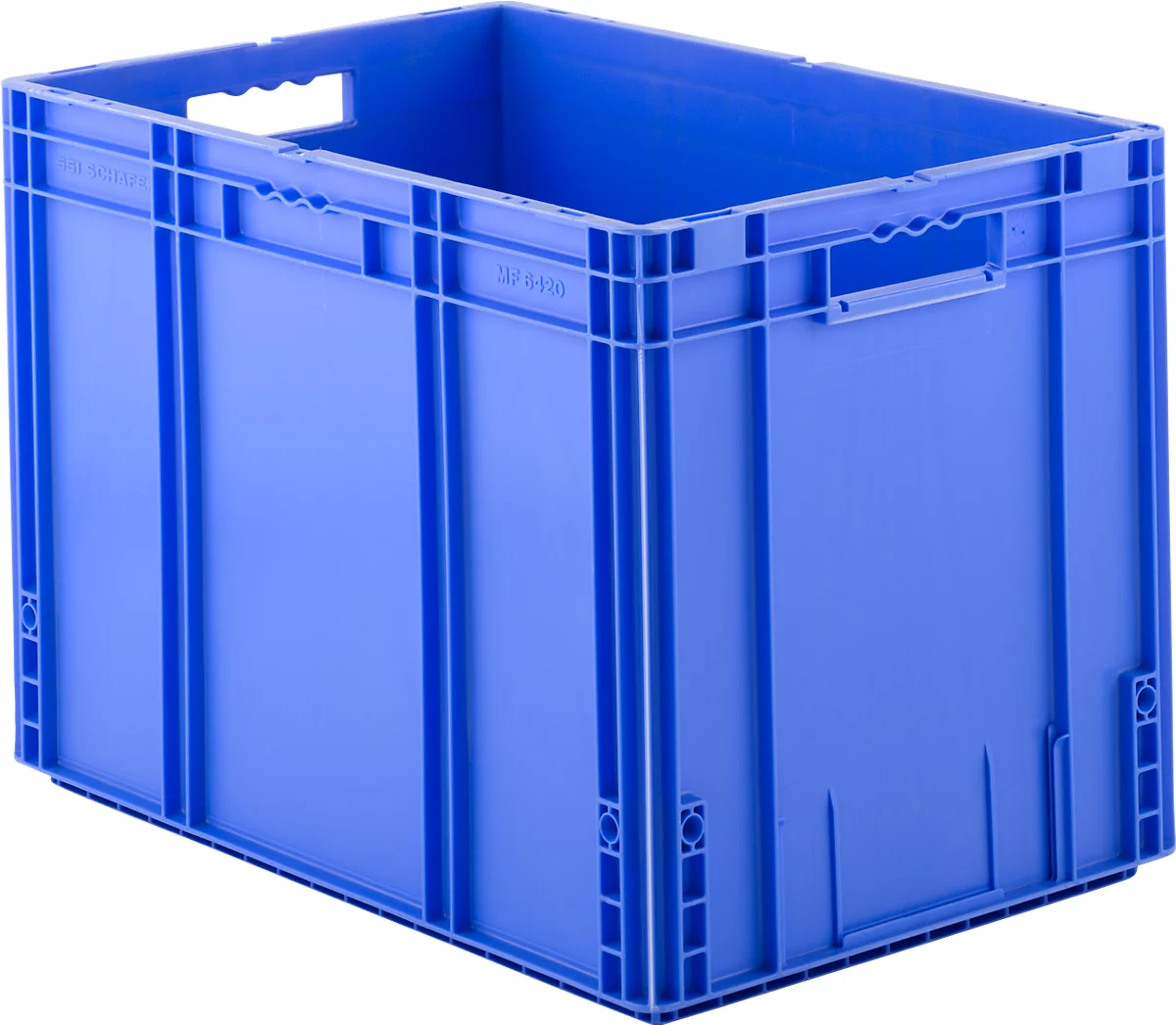Euro Box Serie MF 6420, aus PP, Inhalt 82,9 L, Durchfassgriff, blau
